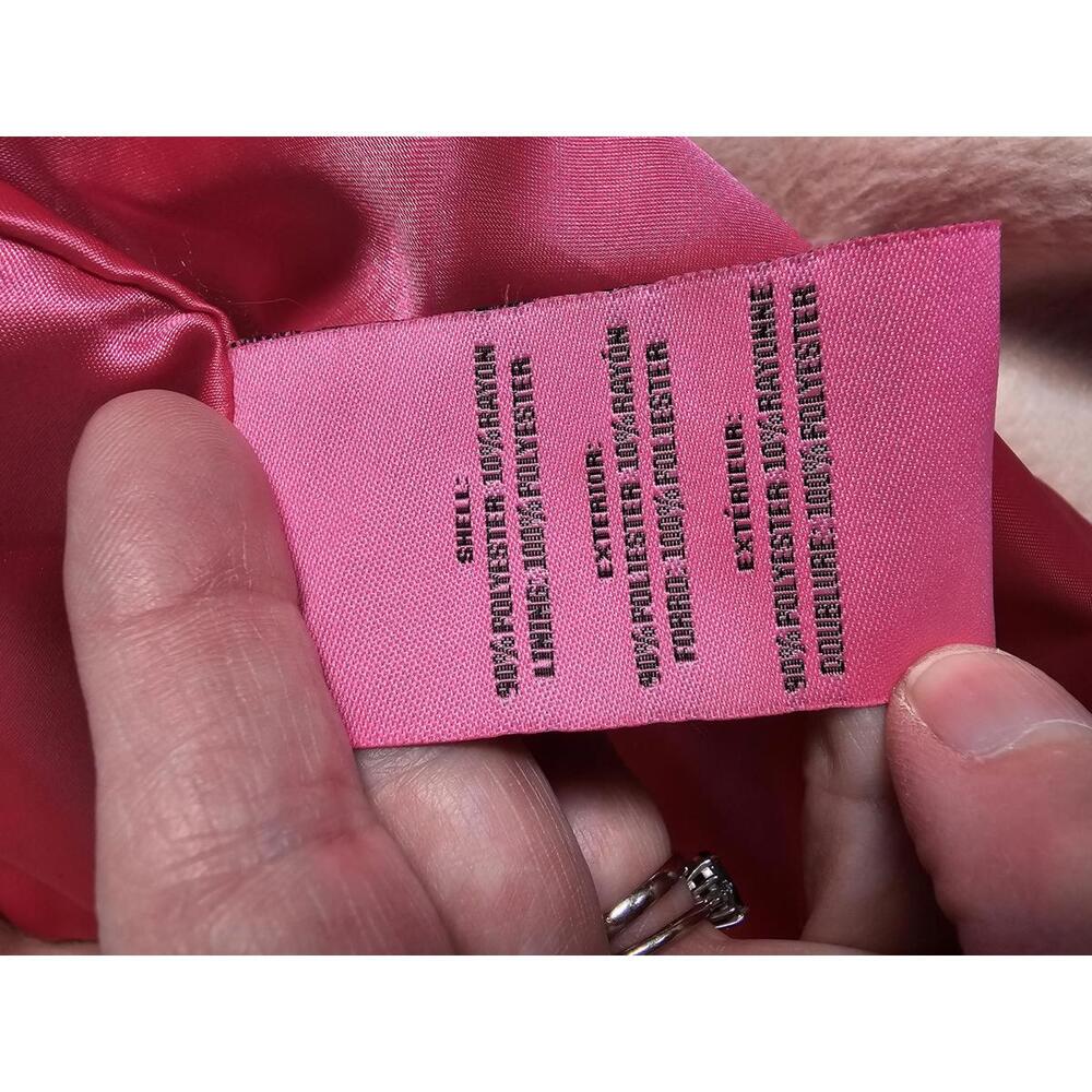 Betsey Johnson Pink Pea Coat XS - Picture 6 of 9